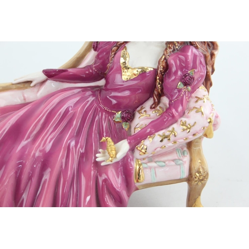 519 - A 1989 Franklin Mint porcelain Sleeping Beauty figurine by Gerda Neubacher - approx. 27cm long x 17c... 