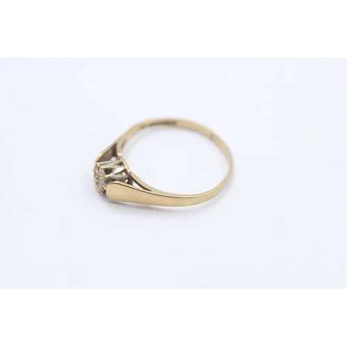 116 - A hallmarked Birmingham 9ct gold diamond solitaire ring, size Q ½ - approx. gross weight 1.5 grams