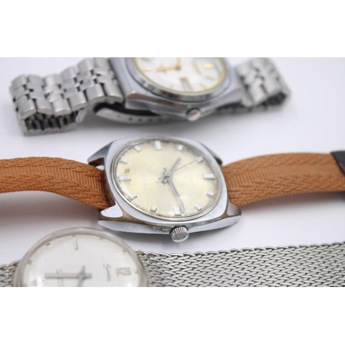 151 - Four assorted vintage gents hand wind and automatic wristwatches to include Sandoz, Bifora etc.