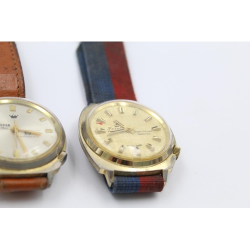 161 - Four assorted vintage hand wind gents wristwatches to include Montine, Freba etc.