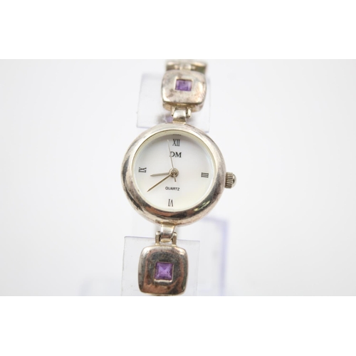 163 - Two .925 silver quartz ladies wristwatches to include Pulsar