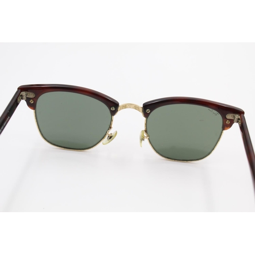 170 - A pair of vintage Bausch & Lomb Ray-Ban Clubmaster style unisex sunglasses with case