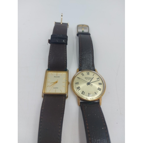 135A - Seven mens wristwatches and one ladies wristwatch to include two Sekondas, Ben Sherman, Sutus, Accur... 