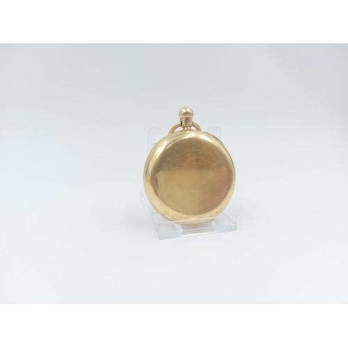 71 - A late 19th century Dent of London 18ct gold full hunter pocket watch with white enamel dial, Roman ... 