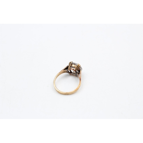 18 - A 9ct gold gemstone cocktail ring, size P ½ - approx. gross weight 3.7 grams