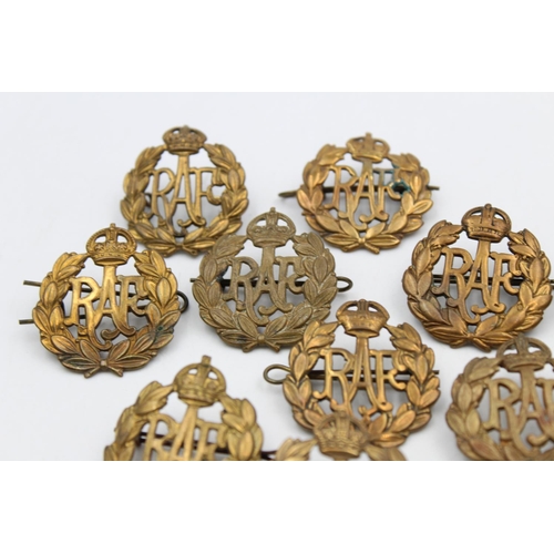 105 - Twelve WWII era R.A.F cap badges