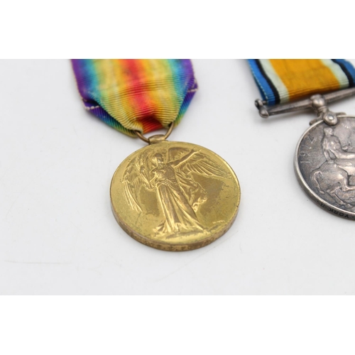 111 - A WWI medal pair with original ribbons presented to 56178 Pte. E. Foster - West Yorks Regiment