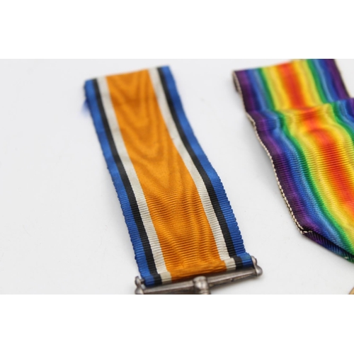 132 - A WWI medal pair with original ribbons awarded to 27783 A. Cpl. T. Oxton - Cheshire Regiment