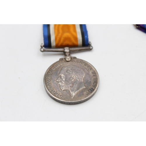 132 - A WWI medal pair with original ribbons awarded to 27783 A. Cpl. T. Oxton - Cheshire Regiment