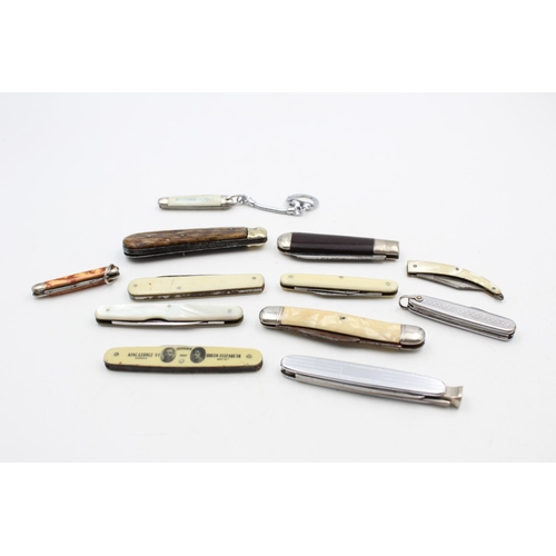 154 - Twelve assorted vintage pocket knives