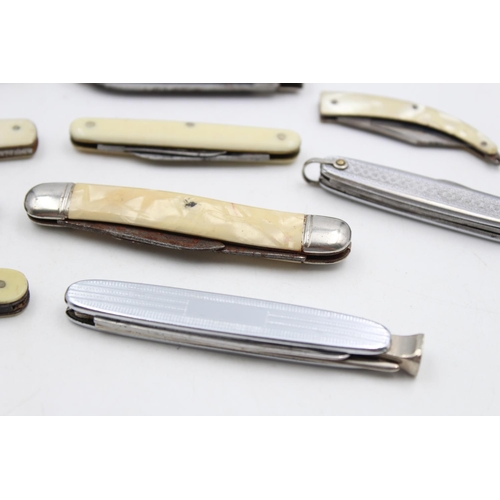 154 - Twelve assorted vintage pocket knives