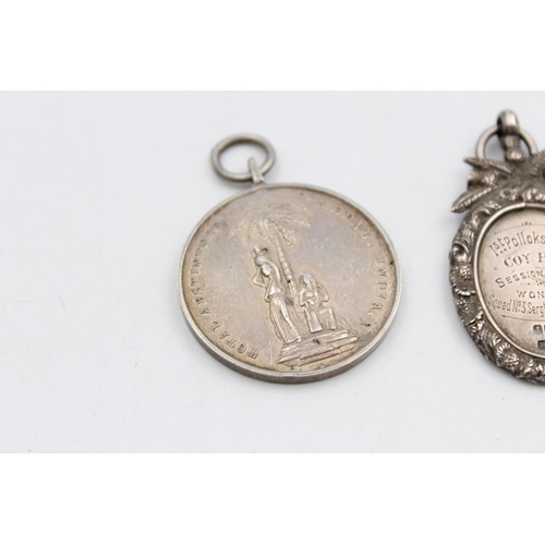 181 - Two hallmarked silver medals, one Total Abstinence Association 'Watch And Stay Sober' and one Boys B... 