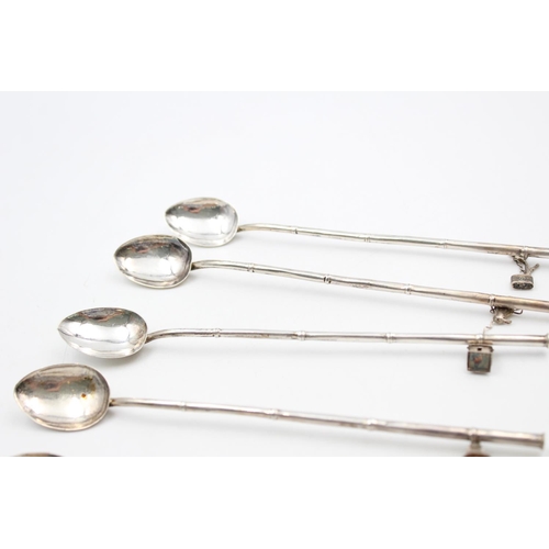 182 - Six .800 continental silver long handled spoons - approx. combined gross weight 60 grams