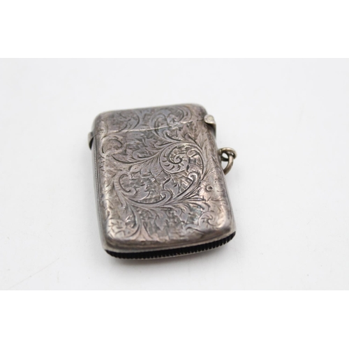 186 - An Edwardian hallmarked Chester silver vesta case by William Neale & Sons, dated 1903 - approx. gros... 