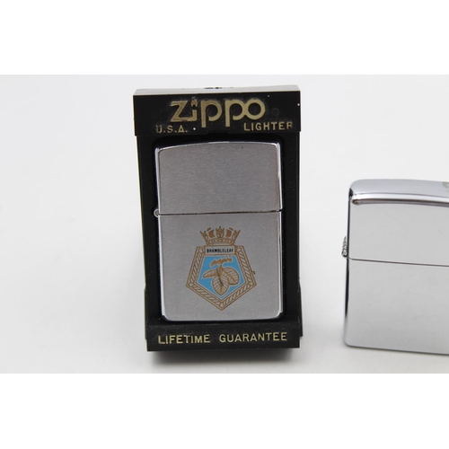 213 - Three assorted Zippo cigarette lighters