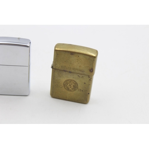 213 - Three assorted Zippo cigarette lighters