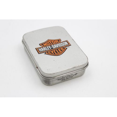 213A - A Zippo Harley Davidson brass advertising cigarette lighter with original box