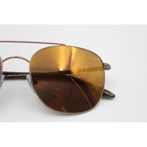 219A - A pair of classic Giorgio Armani brown framed gents sunglasses with original case and pouch