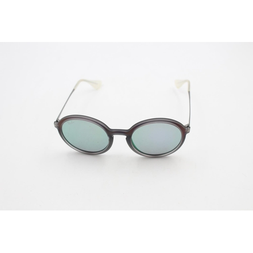 222 - A pair of cased classic Ray-Ban iridescent oversize unisex sunglasses