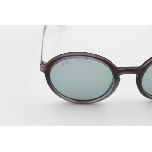 222 - A pair of cased classic Ray-Ban iridescent oversize unisex sunglasses