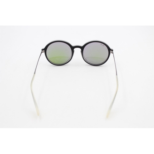 222 - A pair of cased classic Ray-Ban iridescent oversize unisex sunglasses