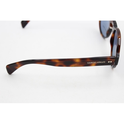 225 - A pair of cased classic Giorgio Armani tortoiseshell effect gents sunglasses