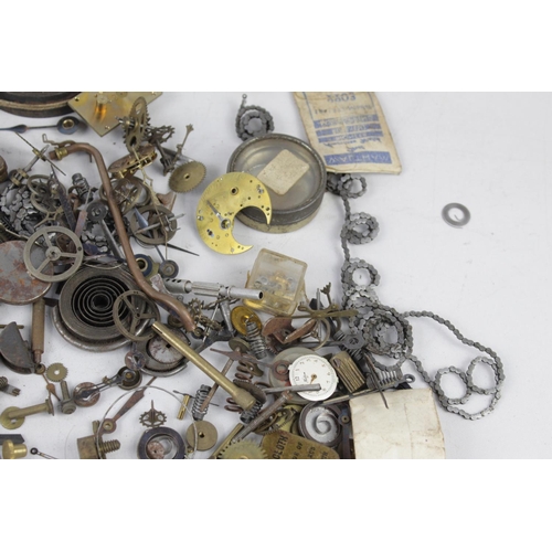 293 - A large collection of assorted antique/vintage clock and watch parts - approx. gross weight 1.8 kg