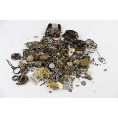 293 - A large collection of assorted antique/vintage clock and watch parts - approx. gross weight 1.8 kg