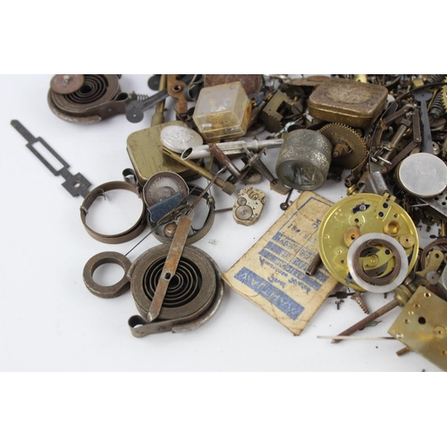 293 - A large collection of assorted antique/vintage clock and watch parts - approx. gross weight 1.8 kg