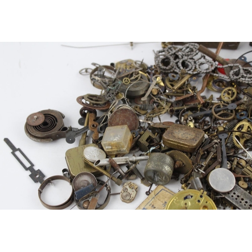 293 - A large collection of assorted antique/vintage clock and watch parts - approx. gross weight 1.8 kg