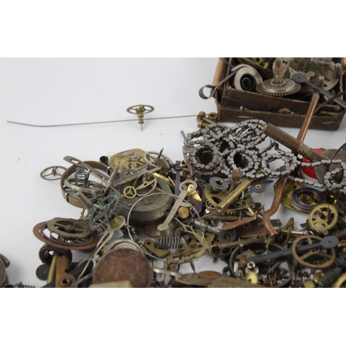 293 - A large collection of assorted antique/vintage clock and watch parts - approx. gross weight 1.8 kg