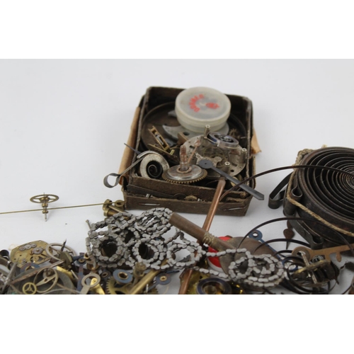 293 - A large collection of assorted antique/vintage clock and watch parts - approx. gross weight 1.8 kg