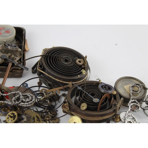 293 - A large collection of assorted antique/vintage clock and watch parts - approx. gross weight 1.8 kg