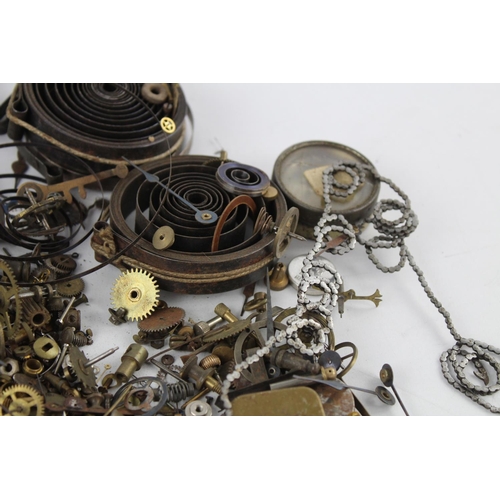 293 - A large collection of assorted antique/vintage clock and watch parts - approx. gross weight 1.8 kg