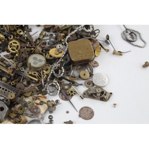 293 - A large collection of assorted antique/vintage clock and watch parts - approx. gross weight 1.8 kg