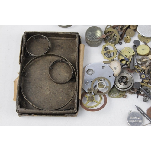 293 - A large collection of assorted antique/vintage clock and watch parts - approx. gross weight 1.8 kg