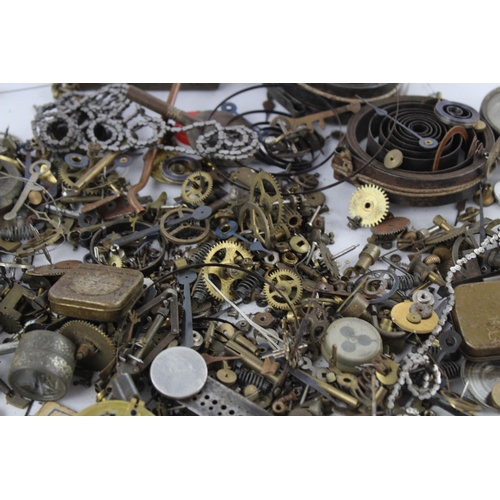 293 - A large collection of assorted antique/vintage clock and watch parts - approx. gross weight 1.8 kg