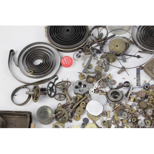 293 - A large collection of assorted antique/vintage clock and watch parts - approx. gross weight 1.8 kg