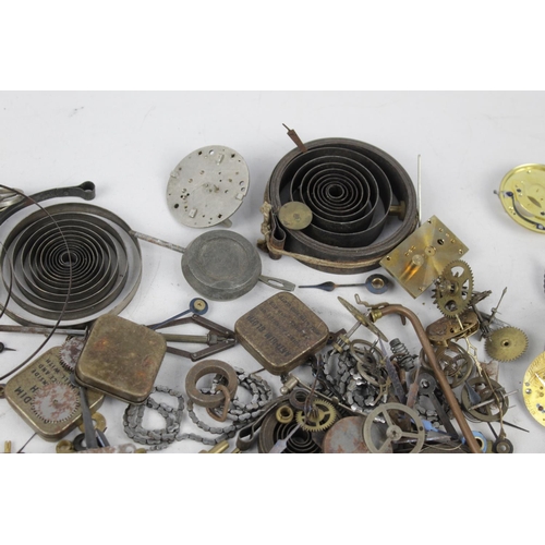 293 - A large collection of assorted antique/vintage clock and watch parts - approx. gross weight 1.8 kg