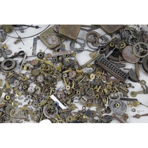 293 - A large collection of assorted antique/vintage clock and watch parts - approx. gross weight 1.8 kg