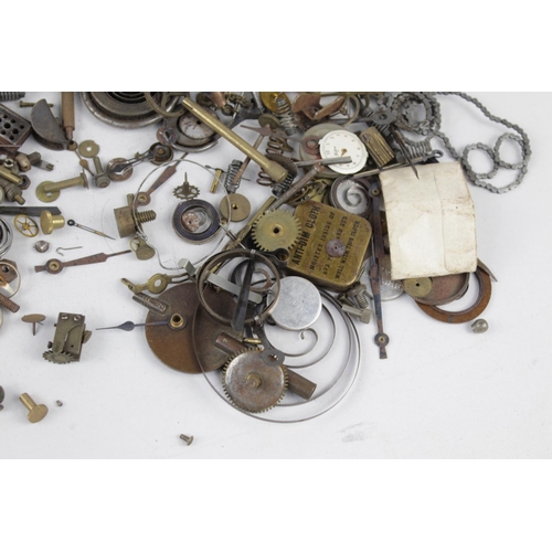 293 - A large collection of assorted antique/vintage clock and watch parts - approx. gross weight 1.8 kg