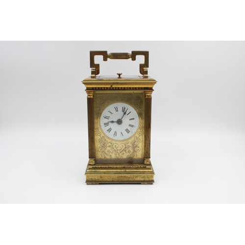 298 - A Charles Frodsham & Co Ltd. London brass repeating carriage clock in original box