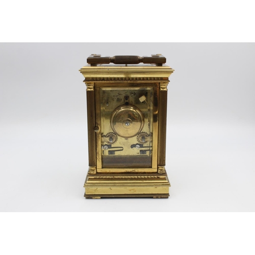 298 - A Charles Frodsham & Co Ltd. London brass repeating carriage clock in original box