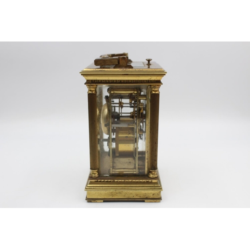 298 - A Charles Frodsham & Co Ltd. London brass repeating carriage clock in original box