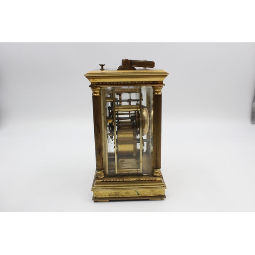 298 - A Charles Frodsham & Co Ltd. London brass repeating carriage clock in original box