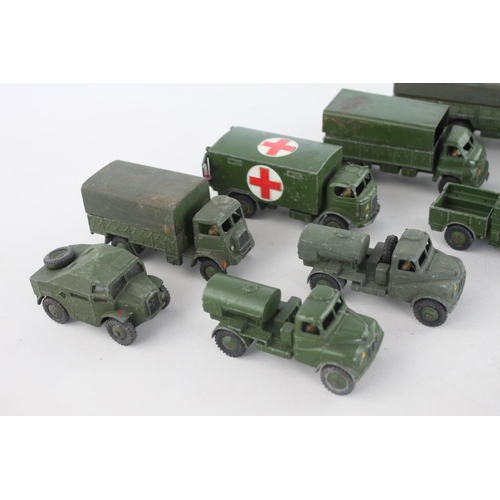 317 - Ten vintage Dinky military diecast car and truck models