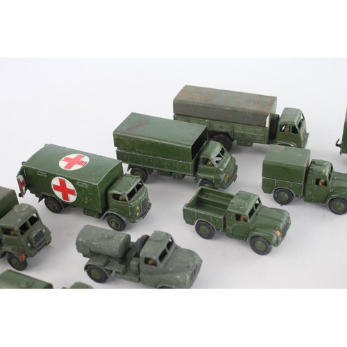 317 - Ten vintage Dinky military diecast car and truck models