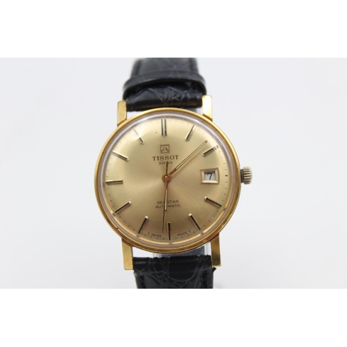 81 - A vintage Tissot Seastar gold tone automatic gents wristwatch