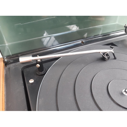 1113 - A Garrard 86SB two speed belt drive transcription turntable with dust cover