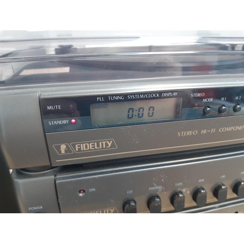 1118 - A Fidelity FD1426DRP stereo hi-fi system comprising CD player, twin cassette, three band tuner/ampli... 